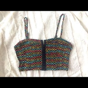 COPY - Multi coloured crop top large Forever 21